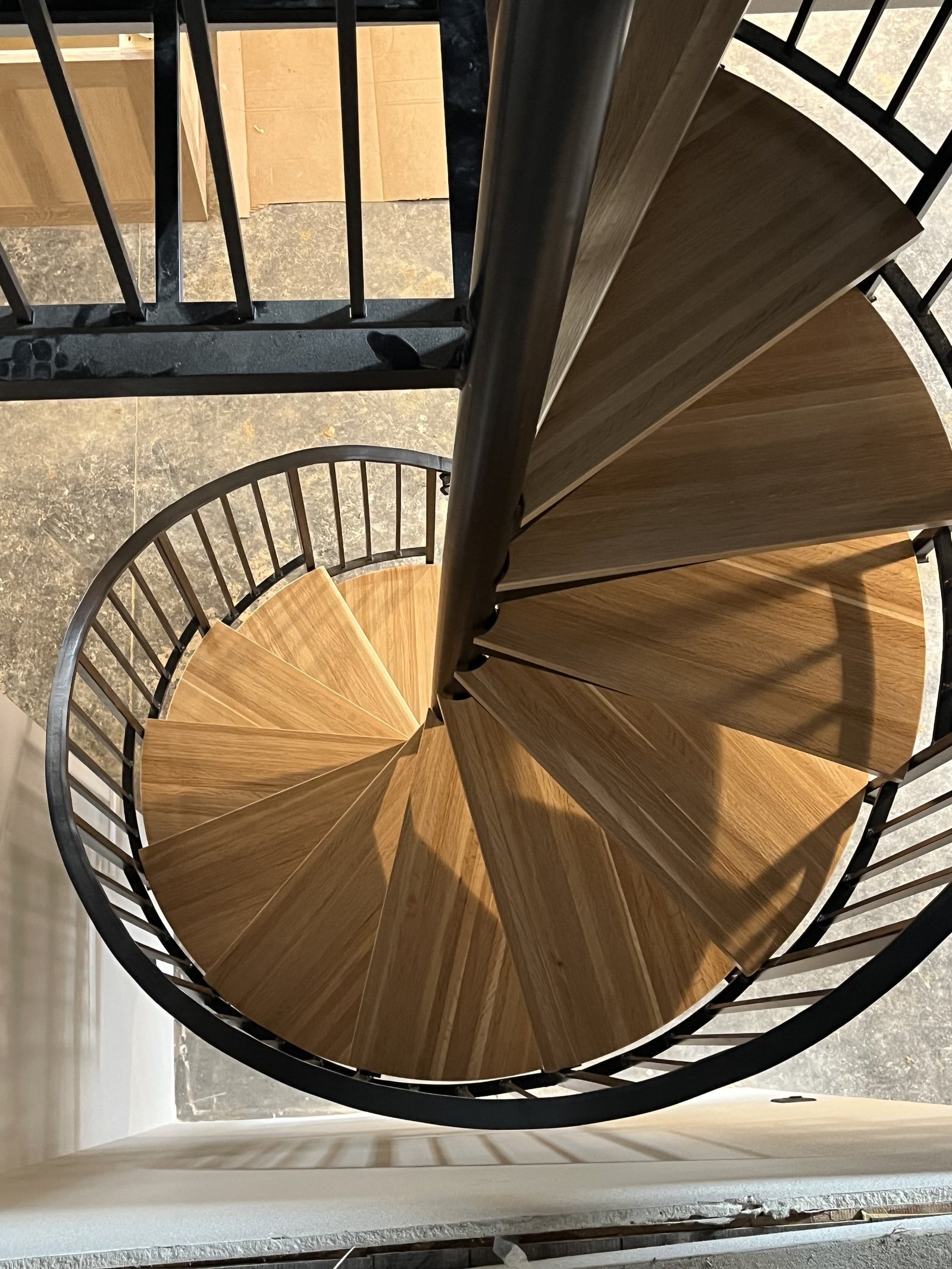 Custom curved staircase and woodwork